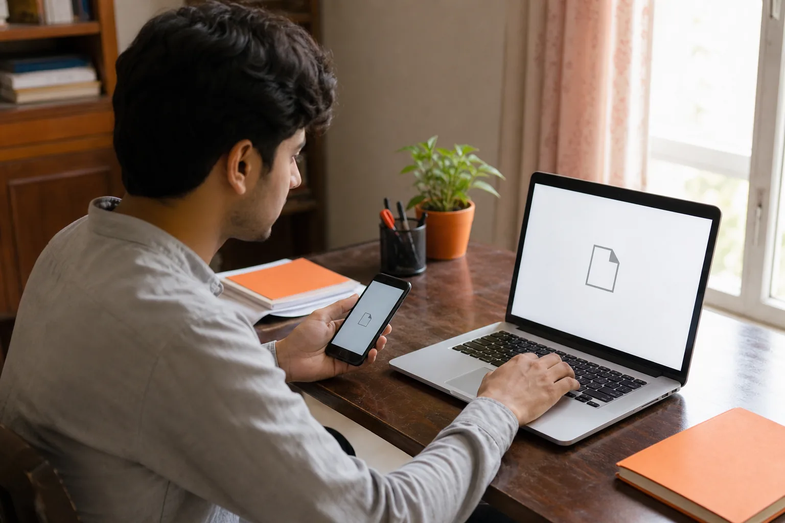 Upload a PDF from a phone or computer in Pakistan.