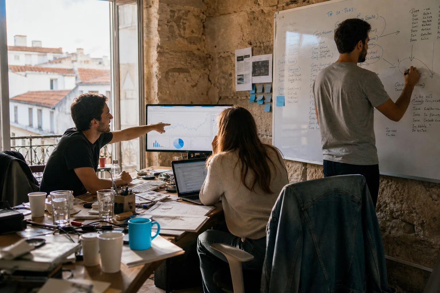 Best Performance Marketing Agency: How to Choose 2 Performance marketing team reviewing account roles, campaign data, and growth tasks.