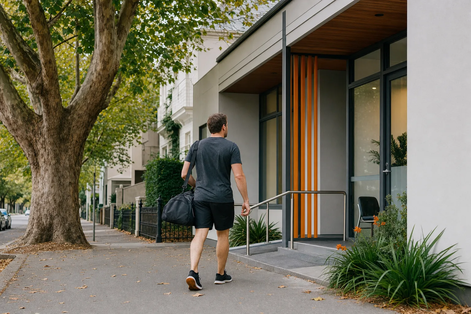 Physiotherapy clinic access near South Melbourne in Albert Park.