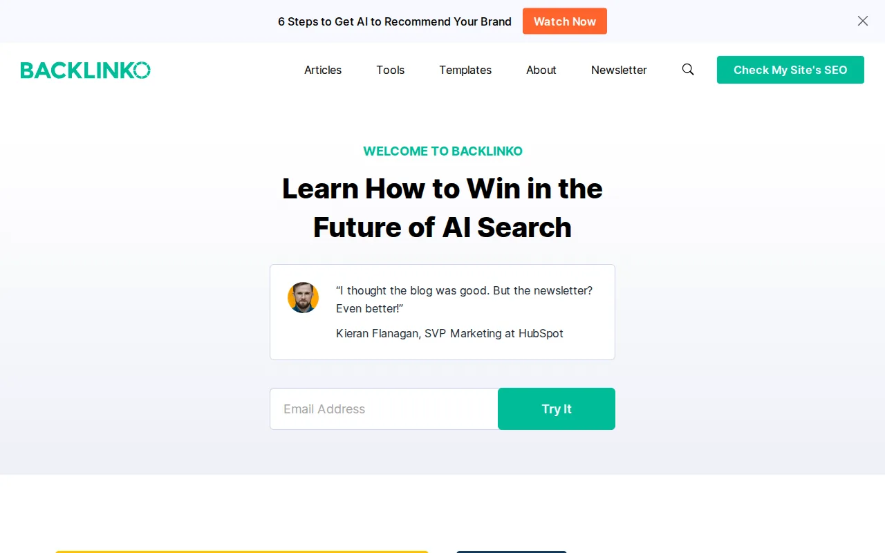 Backlinko: visual reference for 3. Backlinko, SEO Marketing Hub