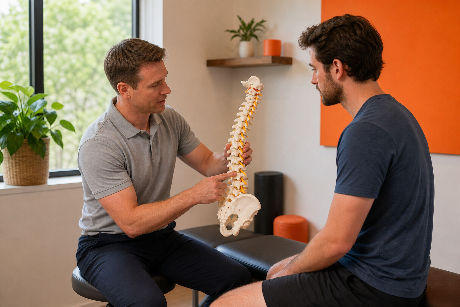 chiropractic assessment for pinched nerve in lower back at an Ascot Vale clinic