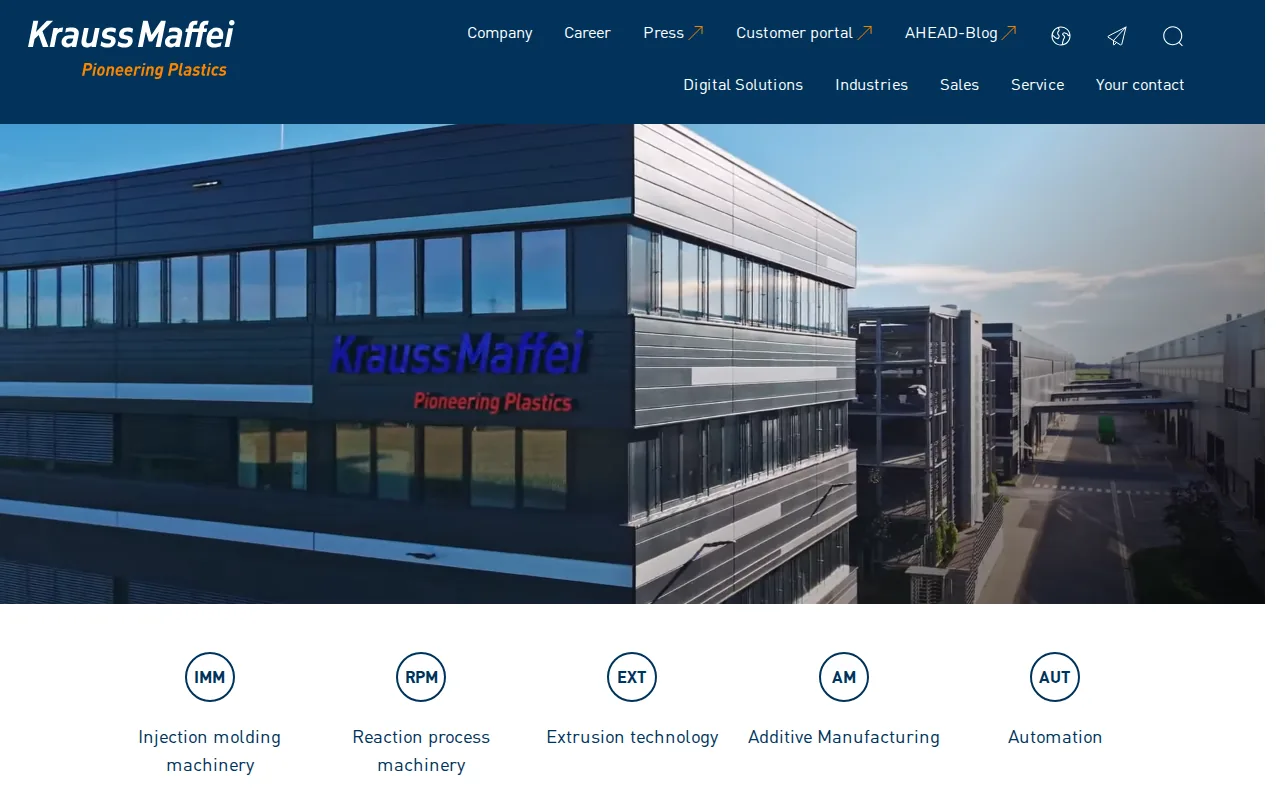 KraussMaffei: visual reference for 3. KraussMaffei — High Free Volume & Torque for Compounding Plants