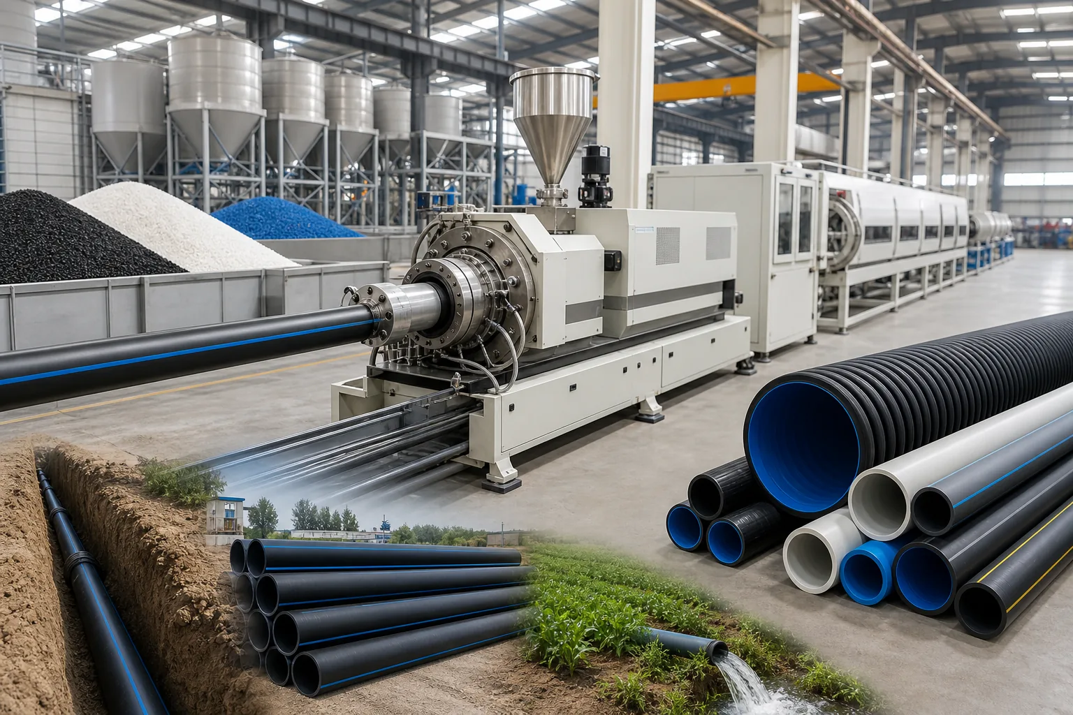 Plastivo Extrusions: visual reference for 1. Plastivo Extrusions (Our Top Pick) , Full‑line pipe extrusion solutions from Gujarat