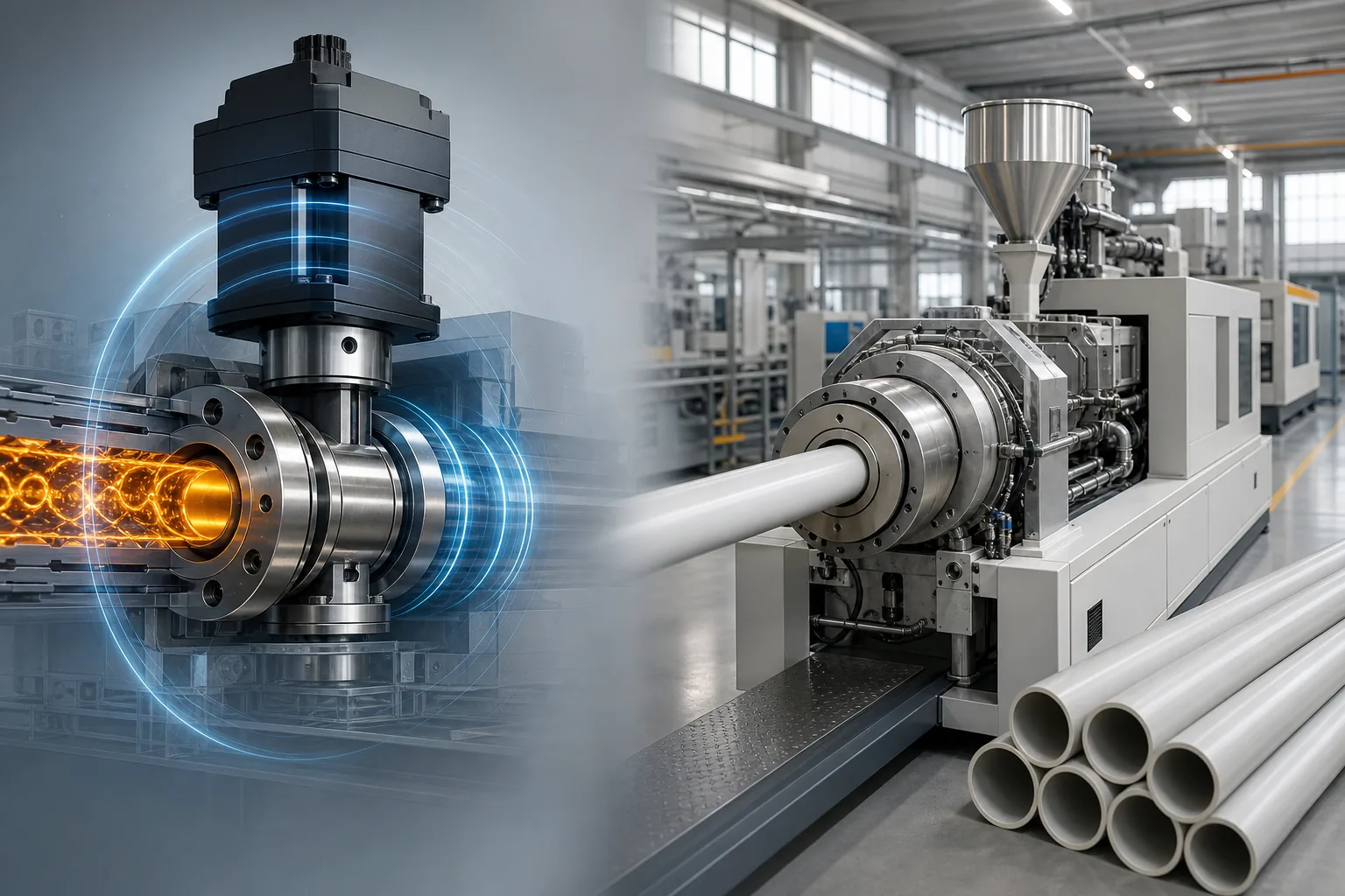 KraussMaffei KMD 73: visual reference for 4. KraussMaffei KMD 73 , Direct‑drive servo system for precise melt control