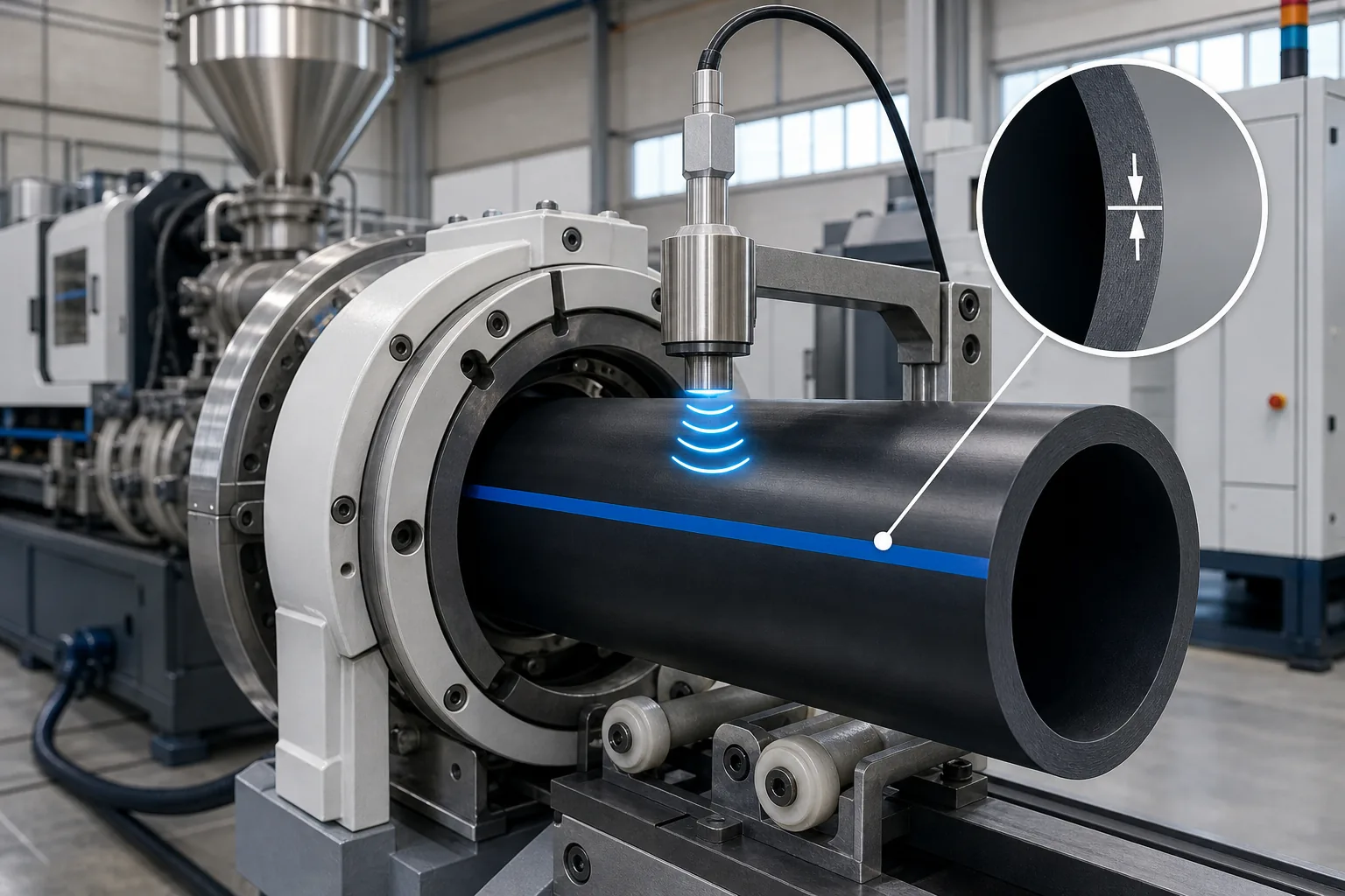 Windsor Machines VST 630: visual reference for 7. Windsor Machines VST 630 , Optional ultrasonic wall‑thickness sensor
