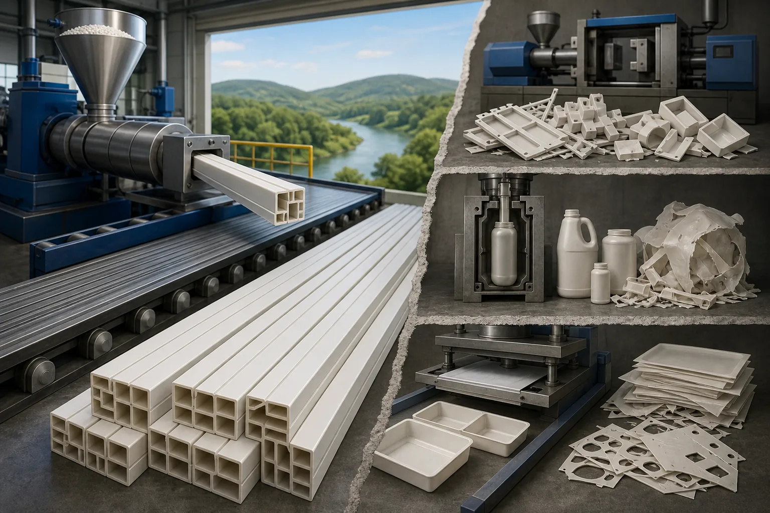 Key Advantages of Extrusion Over Other Molding Methods: visual reference for 6. Key Advantages of Extrusion Over Other Molding Methods