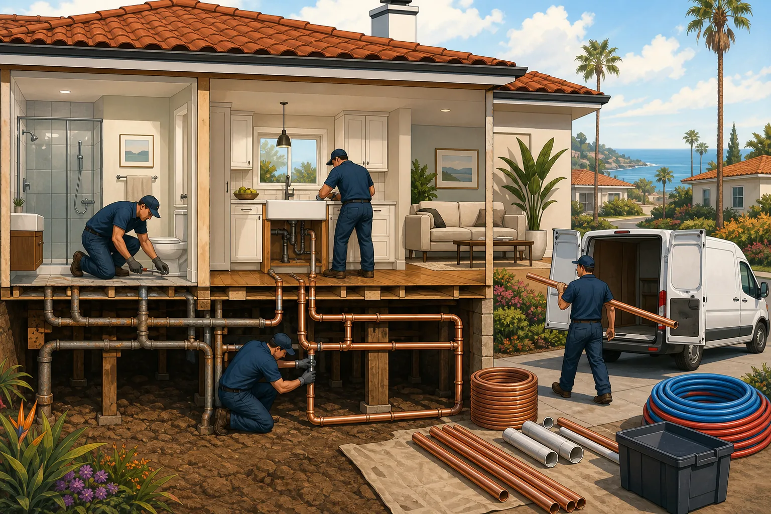 Illustration for Residential Whole‑Home Repipe Specialists