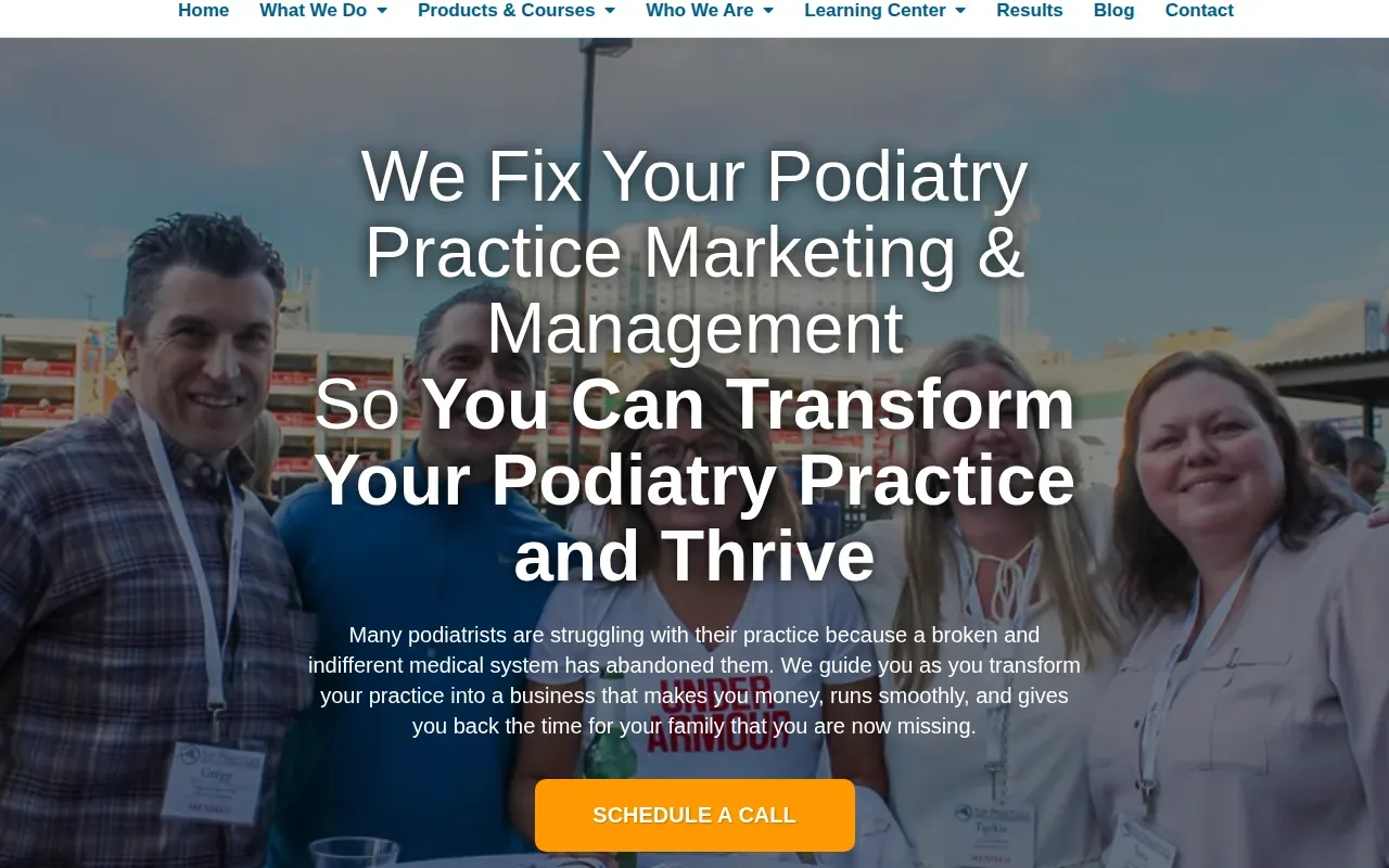 Screenshot of the Top Practices website