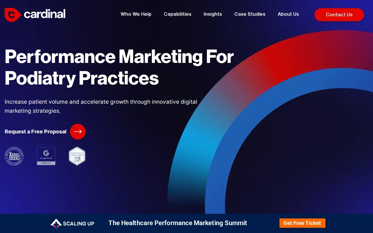 Screenshot of the Cardinal Digital Marketing website