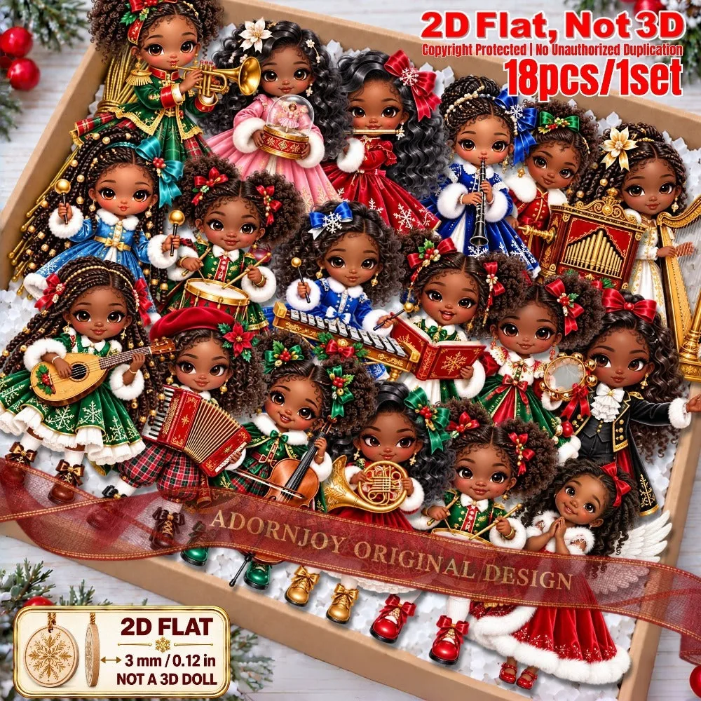 Product photo of AdornJoy 18 Pcs African American Christmas Musician Ornament Sets