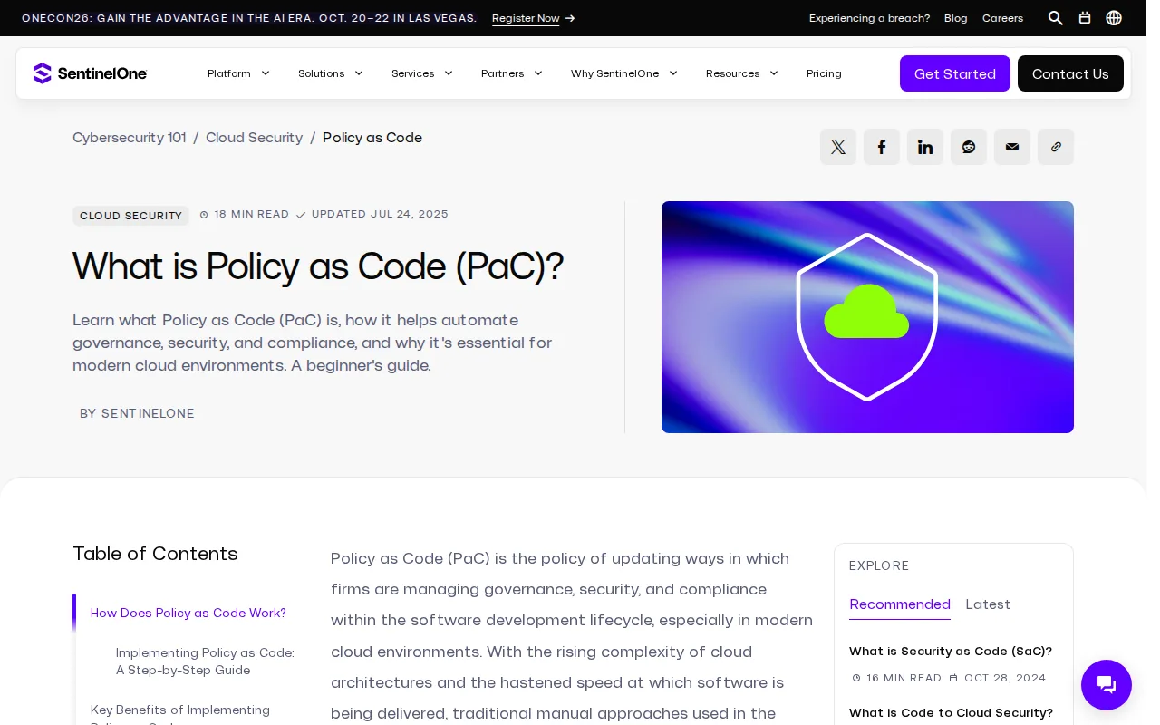 Screenshot of the Sentinel website
