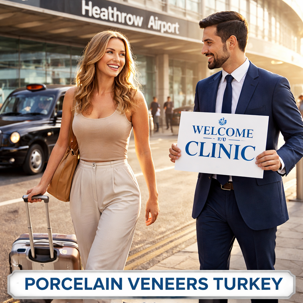 Patient arriving in Turkey for veneer treatment with airport pickup and coordinated dental travel support