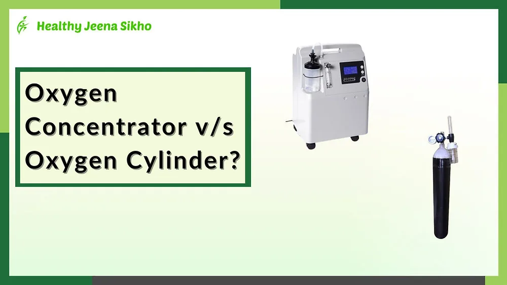 Caregiver checking portable oxygen concentrator battery life at home in India.