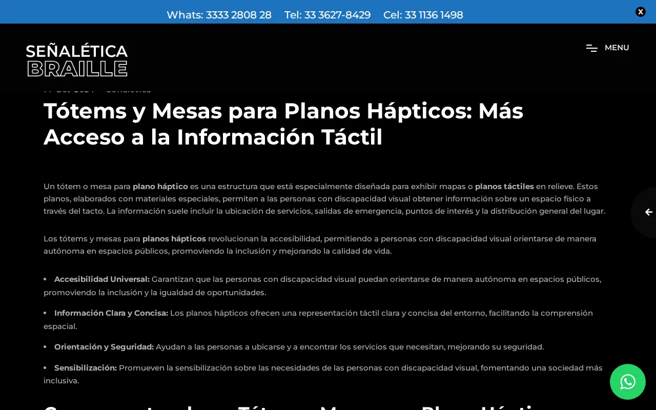 Totem o mesa para Plano Haptico: visual reference for 3. Totem o mesa para Plano Haptico — soporte para accesibilidad en áreas amplias