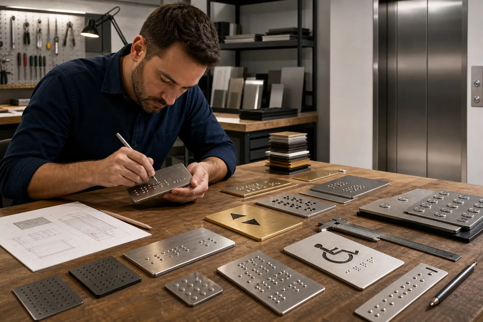 Illustration for Fabricantes de placas Braille personalizadas