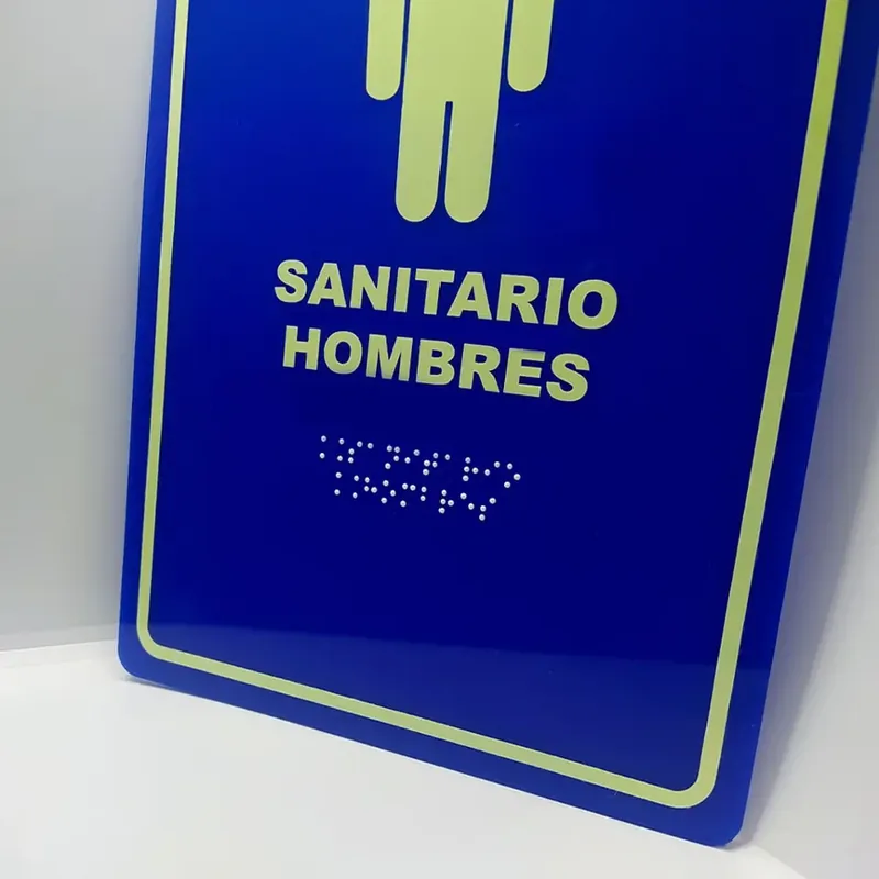 Tecnograbados: visual reference for 2. Tecnograbados — Señalética Braille en acrílico y ráster