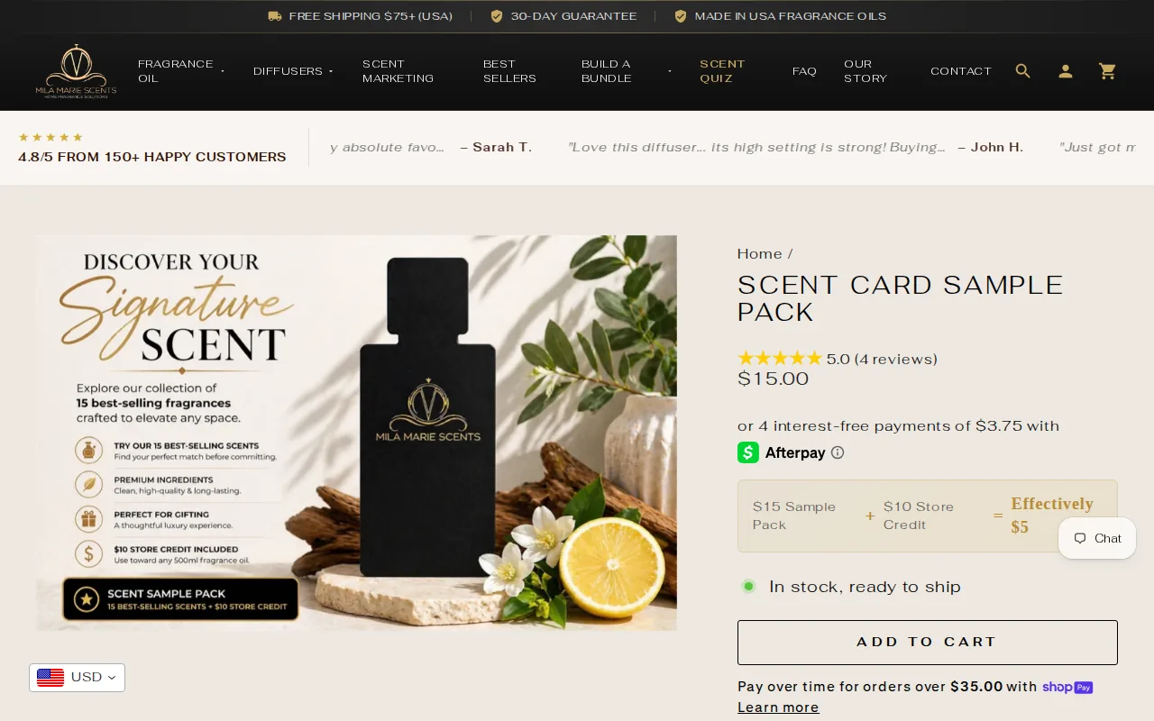 Mila Marie Scents: visual reference for 1. Mila Marie Scents (Our Top Pick), Curated luxury scent gifts for clients and teams
