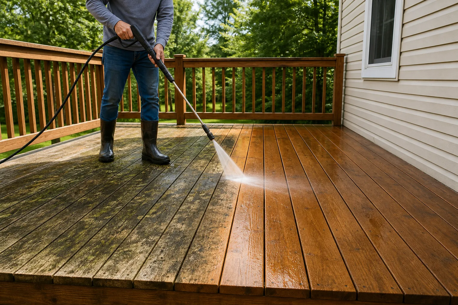 Illustration for Deck Cleaning