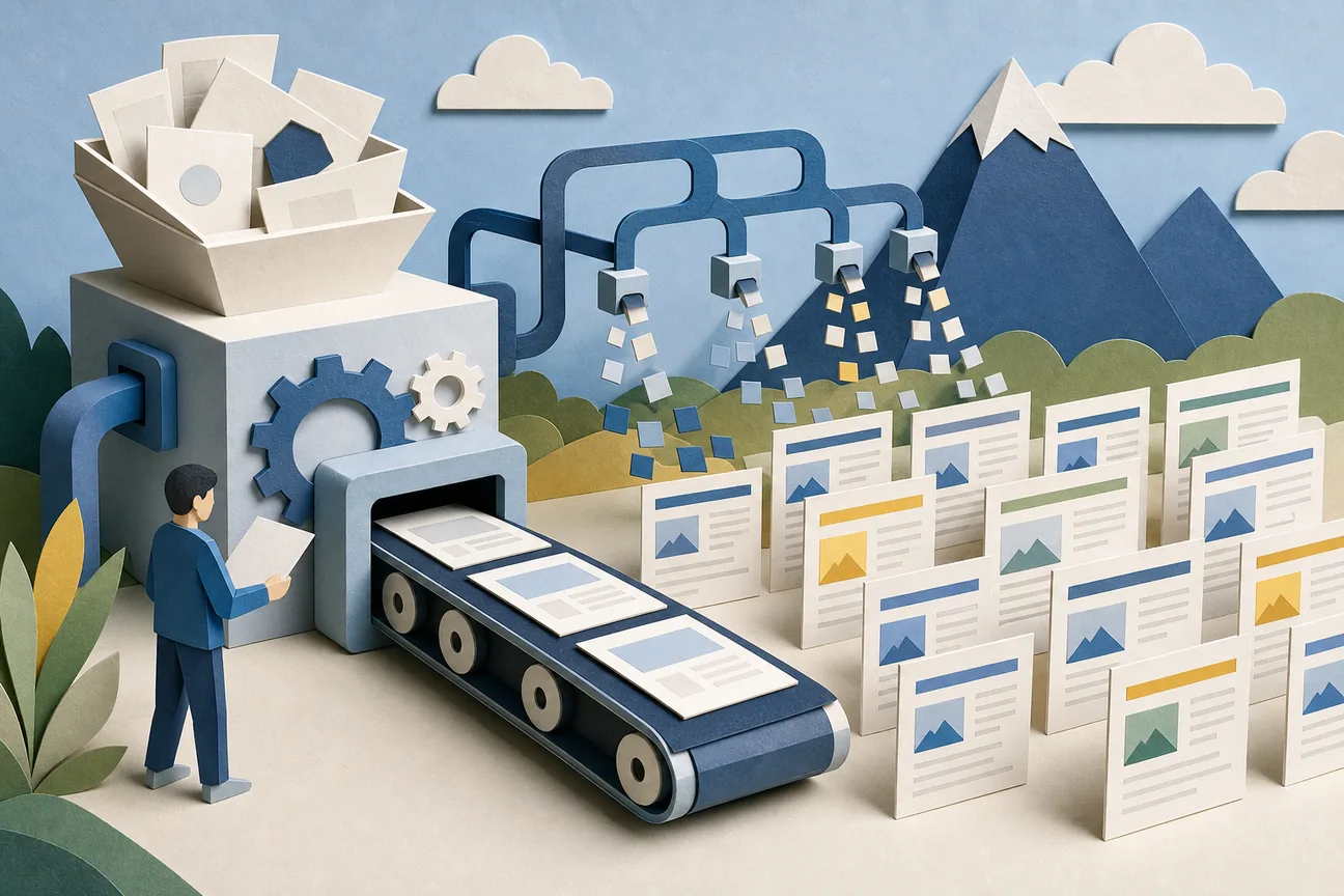Papercraft illustration of Best Programmatic SEO Tools for SaaS