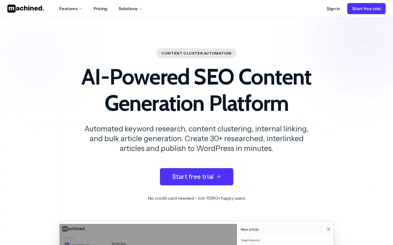 Machined: visual reference for 7. Machined, cluster-driven generation