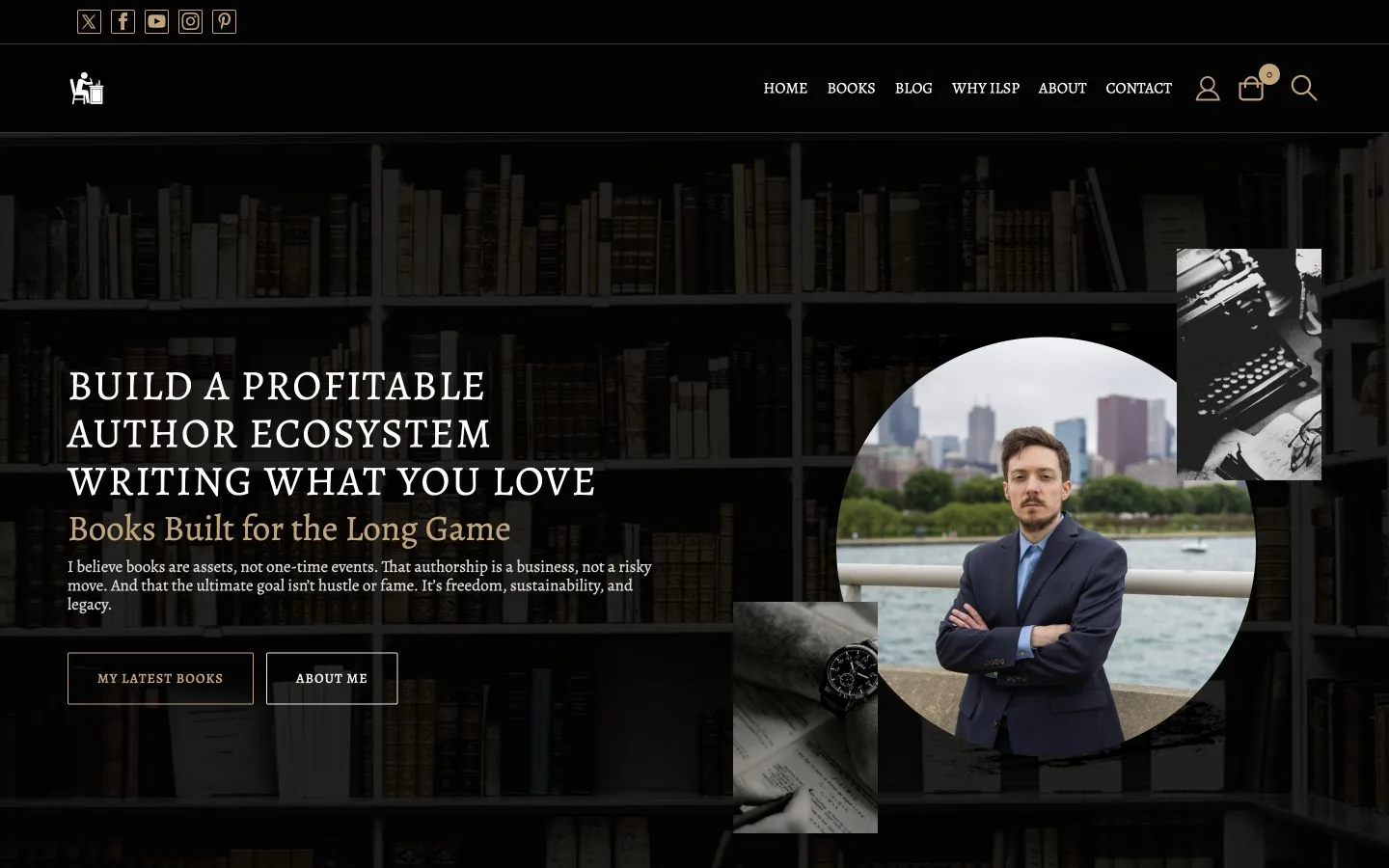 Screenshot of the Bradley Johnson Productions homepage