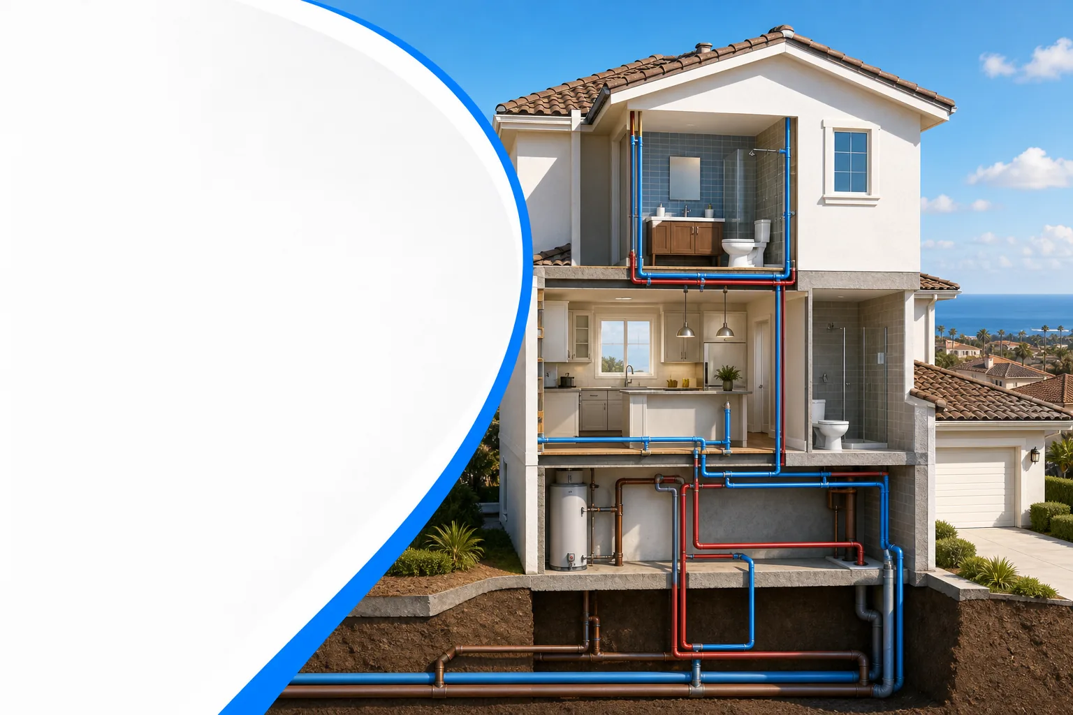 Repipe plumber in Orange County whole-home repiping materials