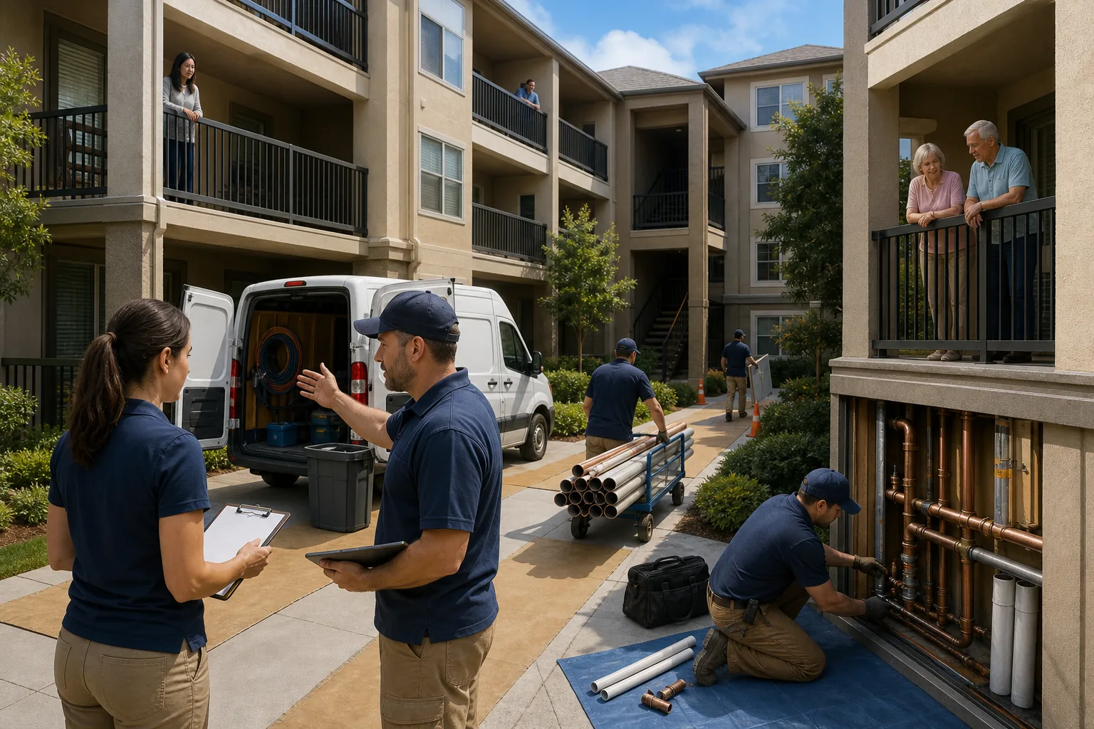 Illustration for Multi-Family and HOA Repiping Contractors