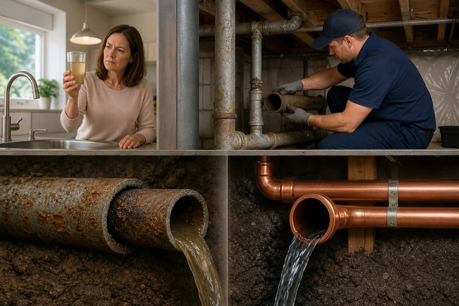 Illustration for Galvanized-Pipe Replacement Specialists