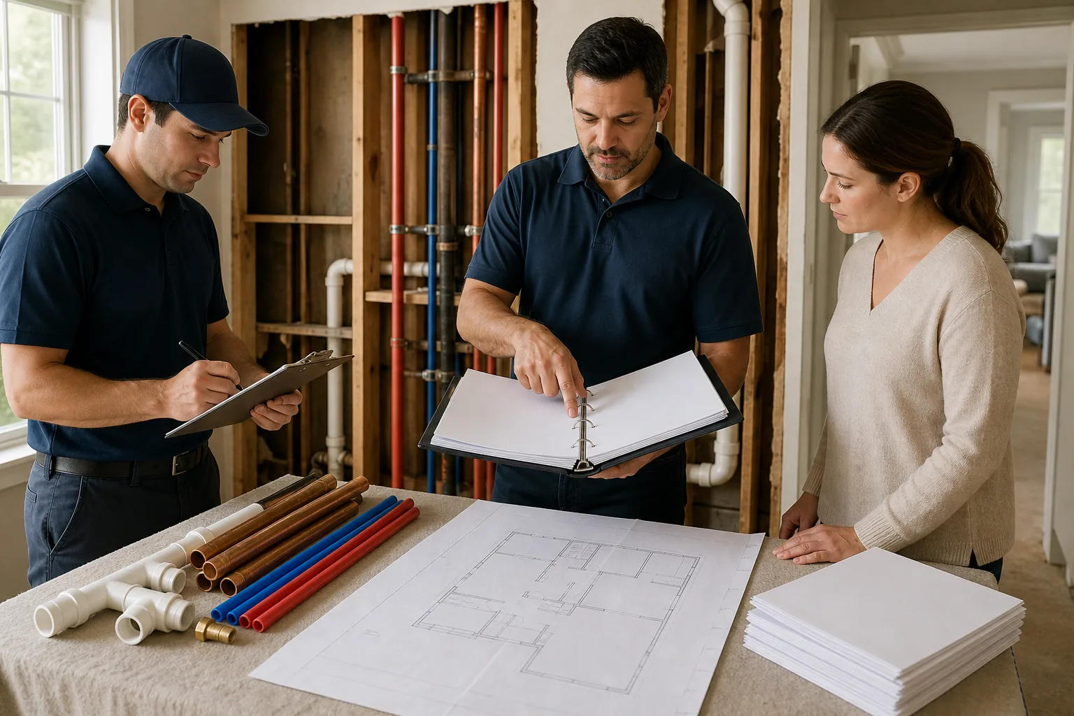 Illustration for Permit and Code-Ready Repiping Contractors