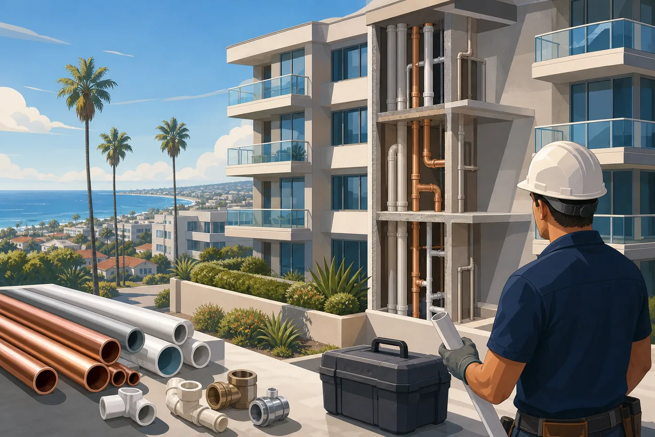 Editorial illustration for Best Choices for Repiping for Condos in Orange County