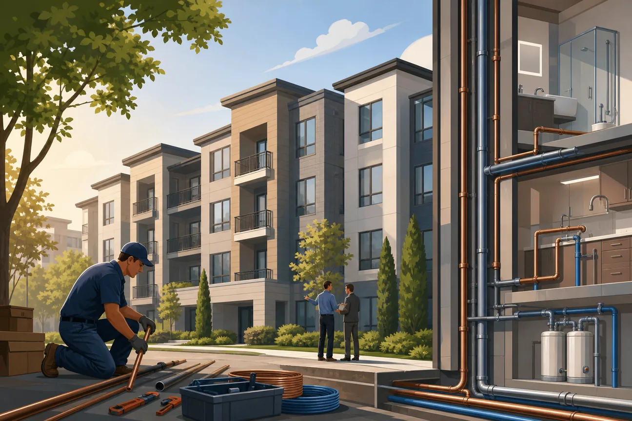 Editorial illustration for Best Repiping for Multi-Family Apartments
