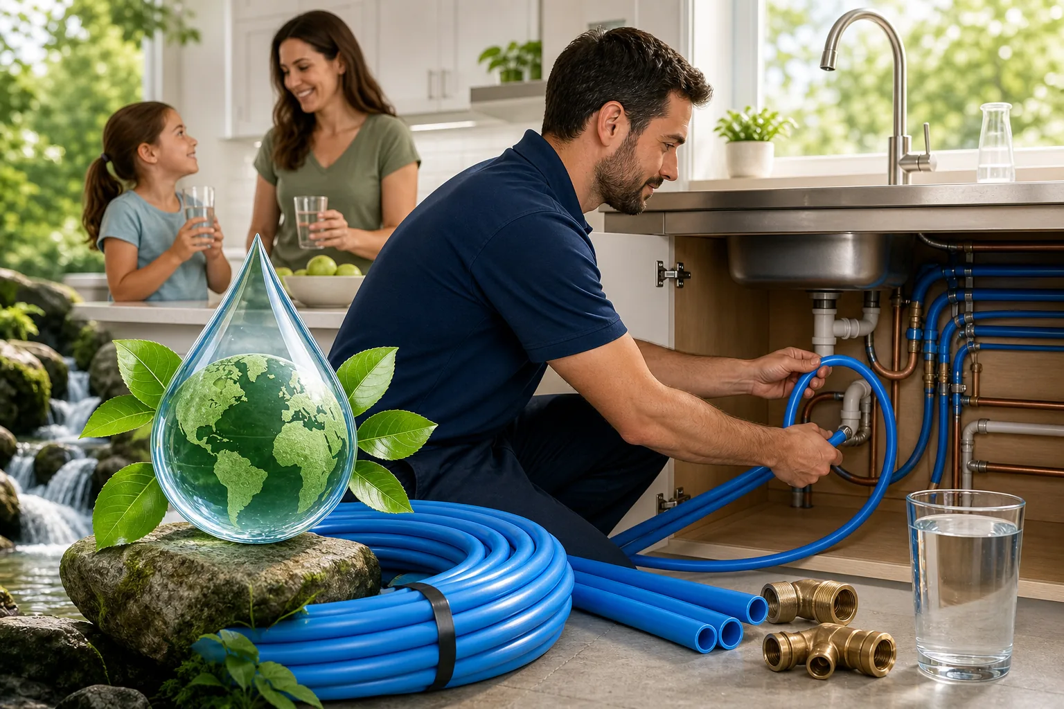 Eco‑friendly PEX with lead‑free certification: visual reference for 6. Eco‑friendly PEX with lead‑free certification