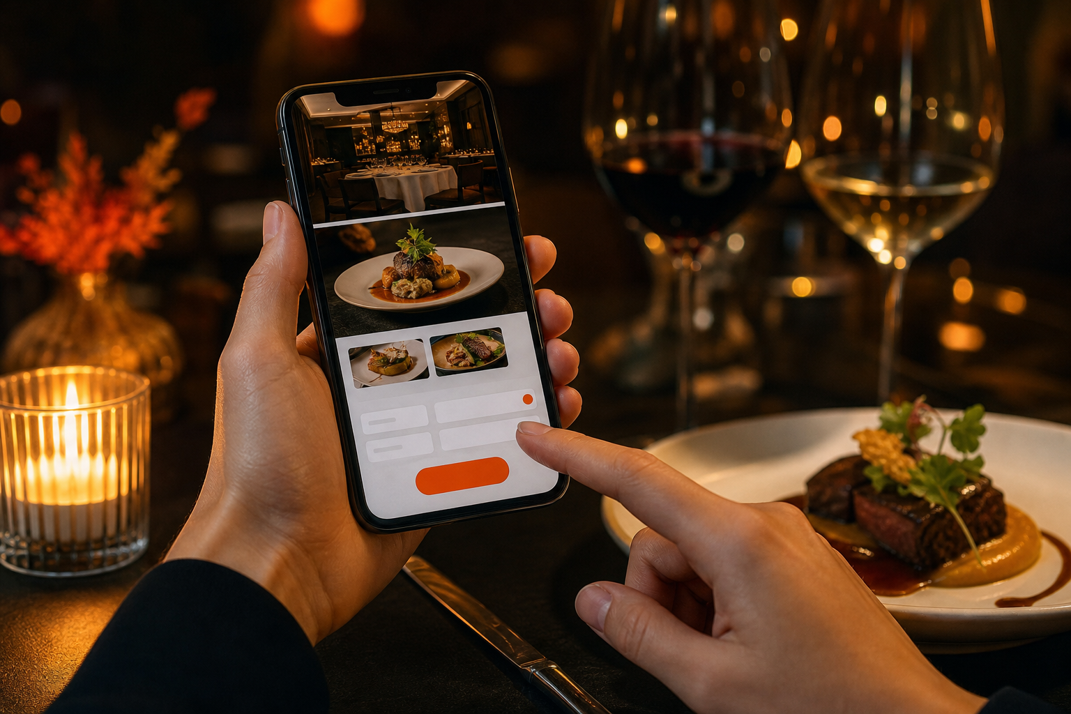 mobile-first restaurant website design and booking user experience