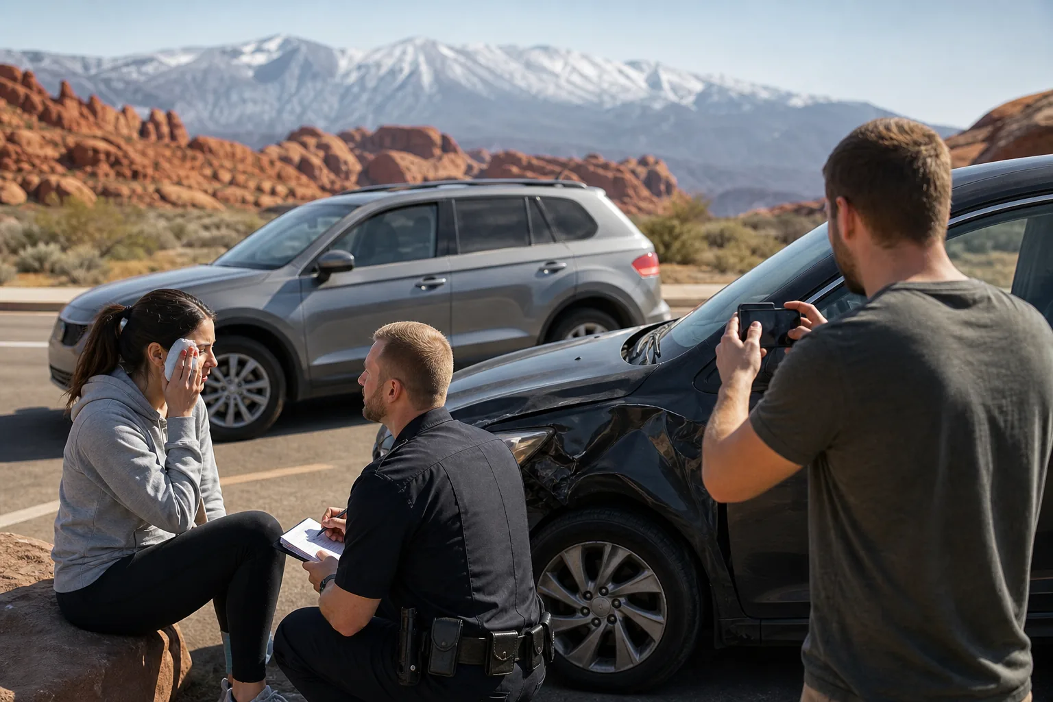 Utah rideshare accident scene evidence and police report