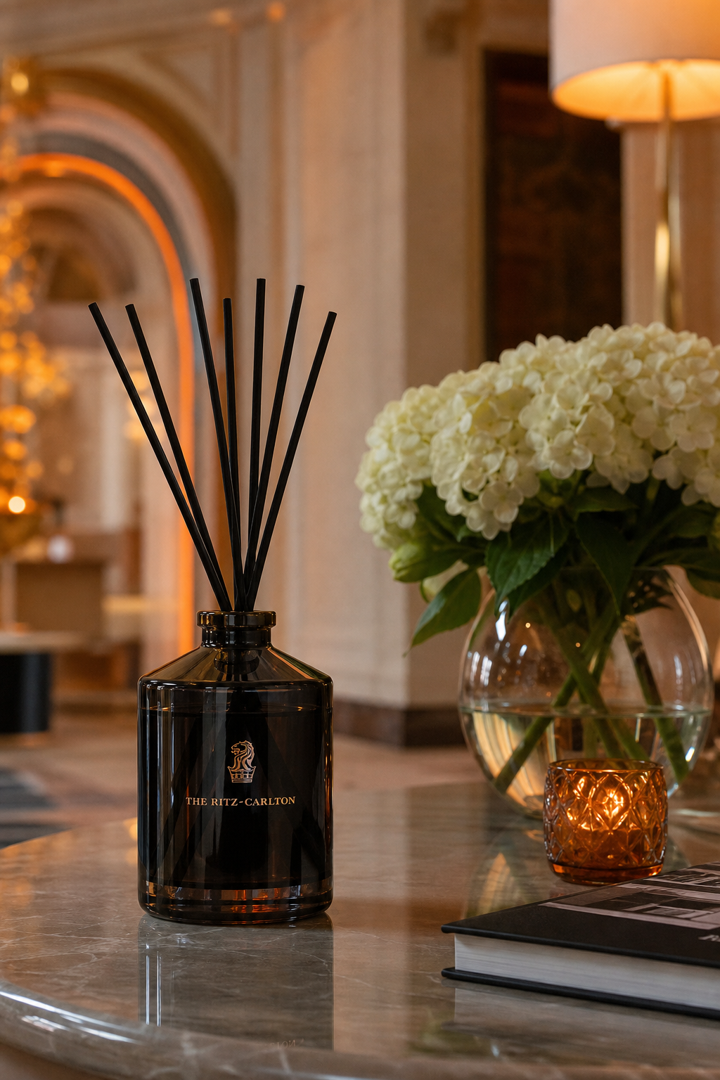 A photorealistic image related to ritz-carlton-scent. Alt: ritz-carlton-scent