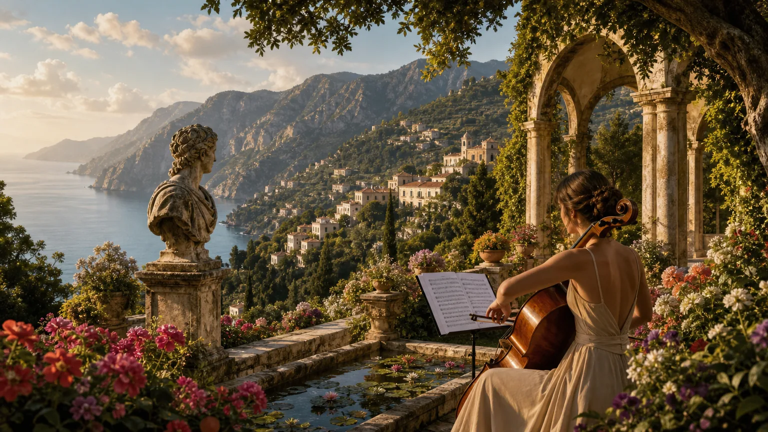 Ravello: visual reference for 5. Ravello, Campania , Hilltop Gardens and Classical Music