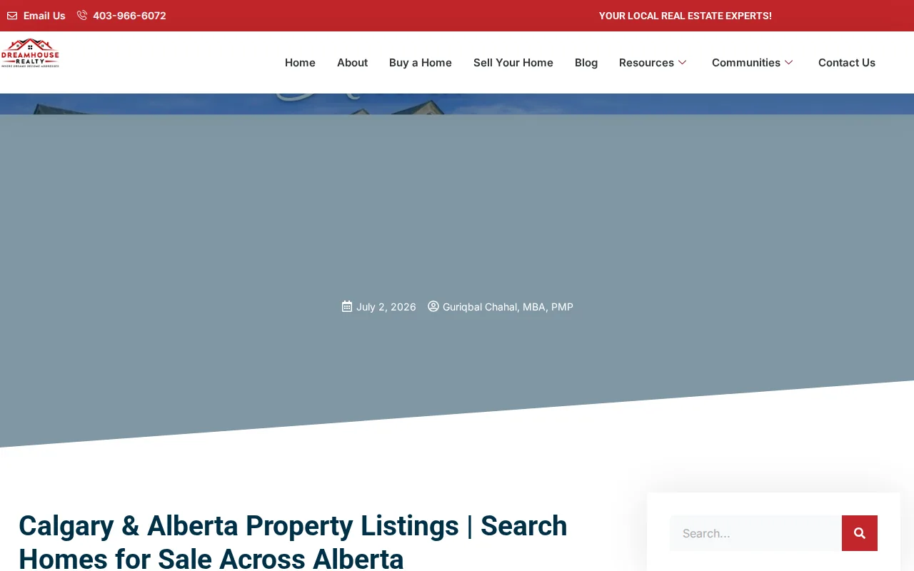 Screenshot of the DreamHouse Realty website