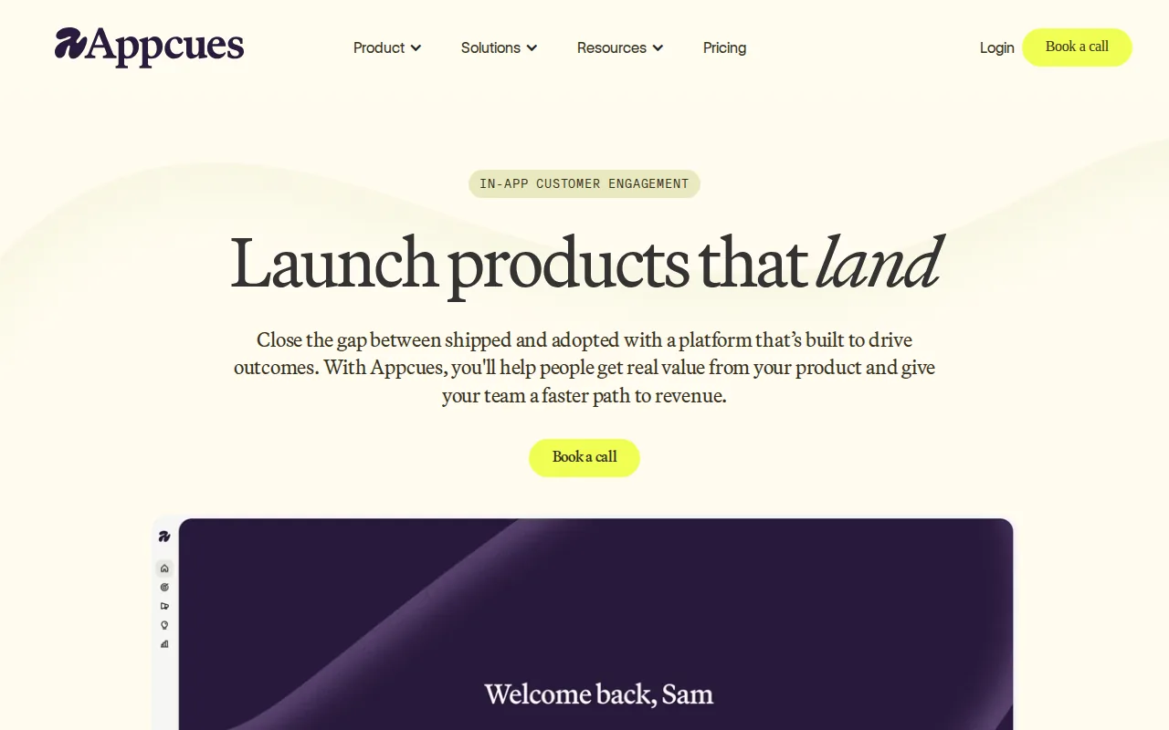 Screenshot of the Appcues and UserGuiding website