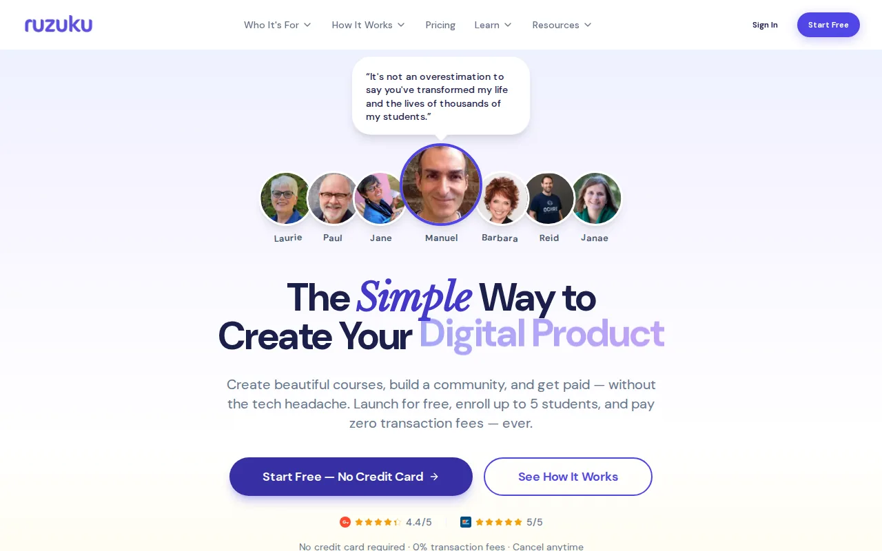 Ruzuku: visual reference for 6. Ruzuku — Best for Cohort-Based SaaS Mastermind Onboarding with Drip Content