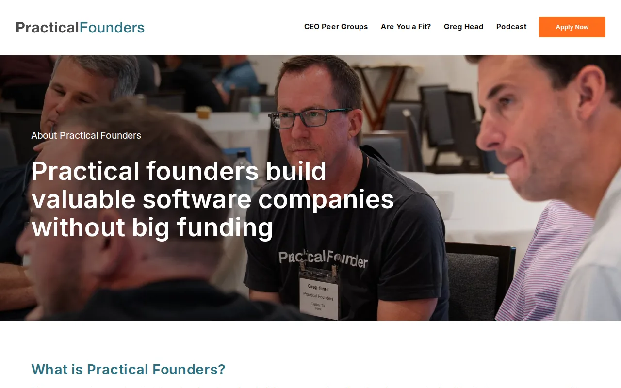Practical Founders: visual reference for 5. Practical Founders — Best for Capital-Efficient Growth Toward a Real Exit