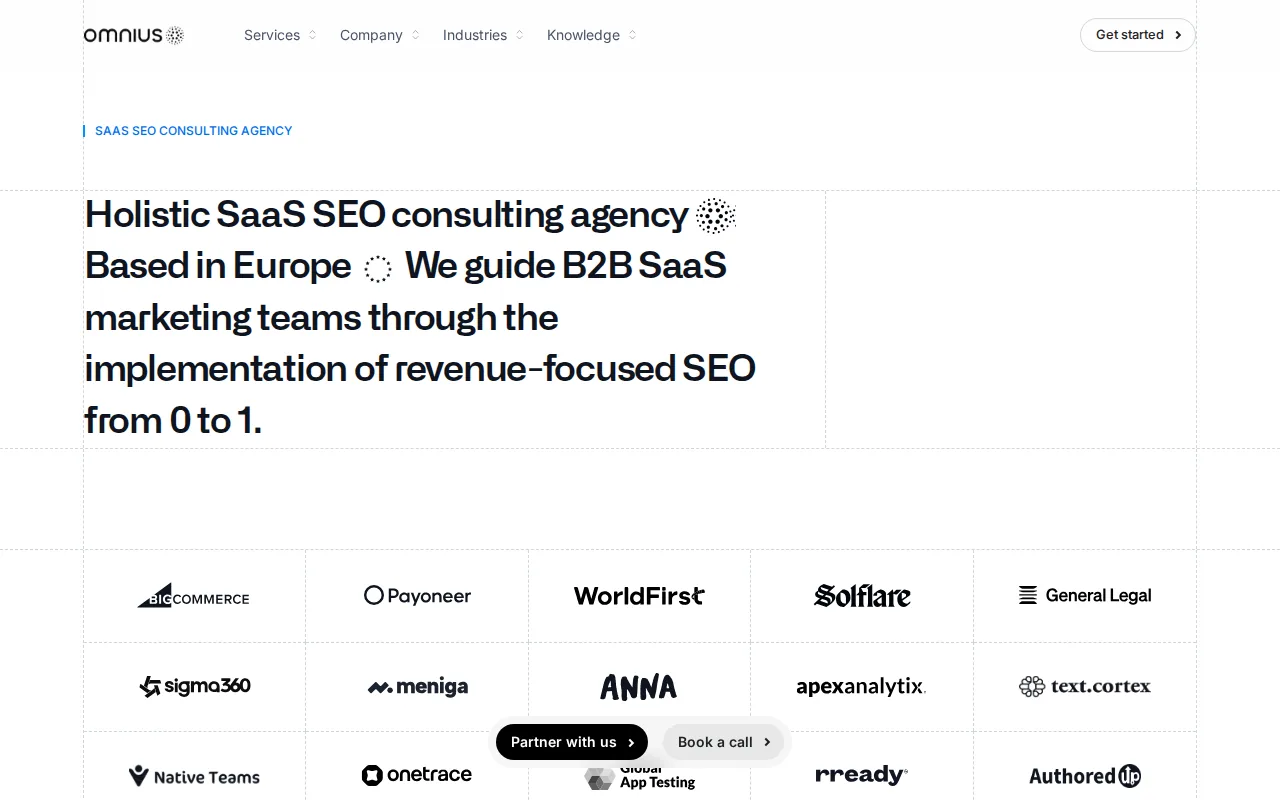 Screenshot of the Omnius website