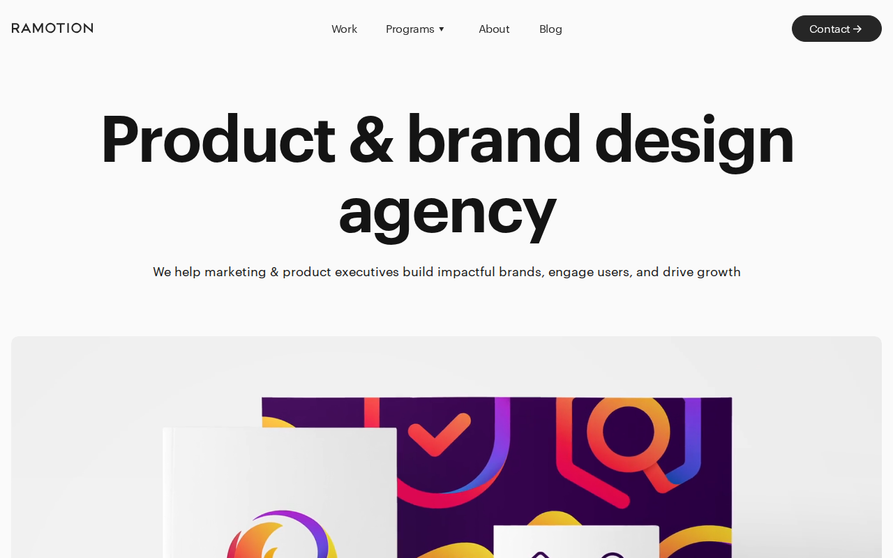 Ramotion SaaS brand design studio homepage