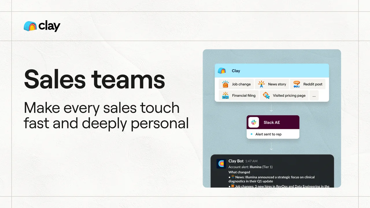 Photo of Clay: Flexible custom workflows for sales operations