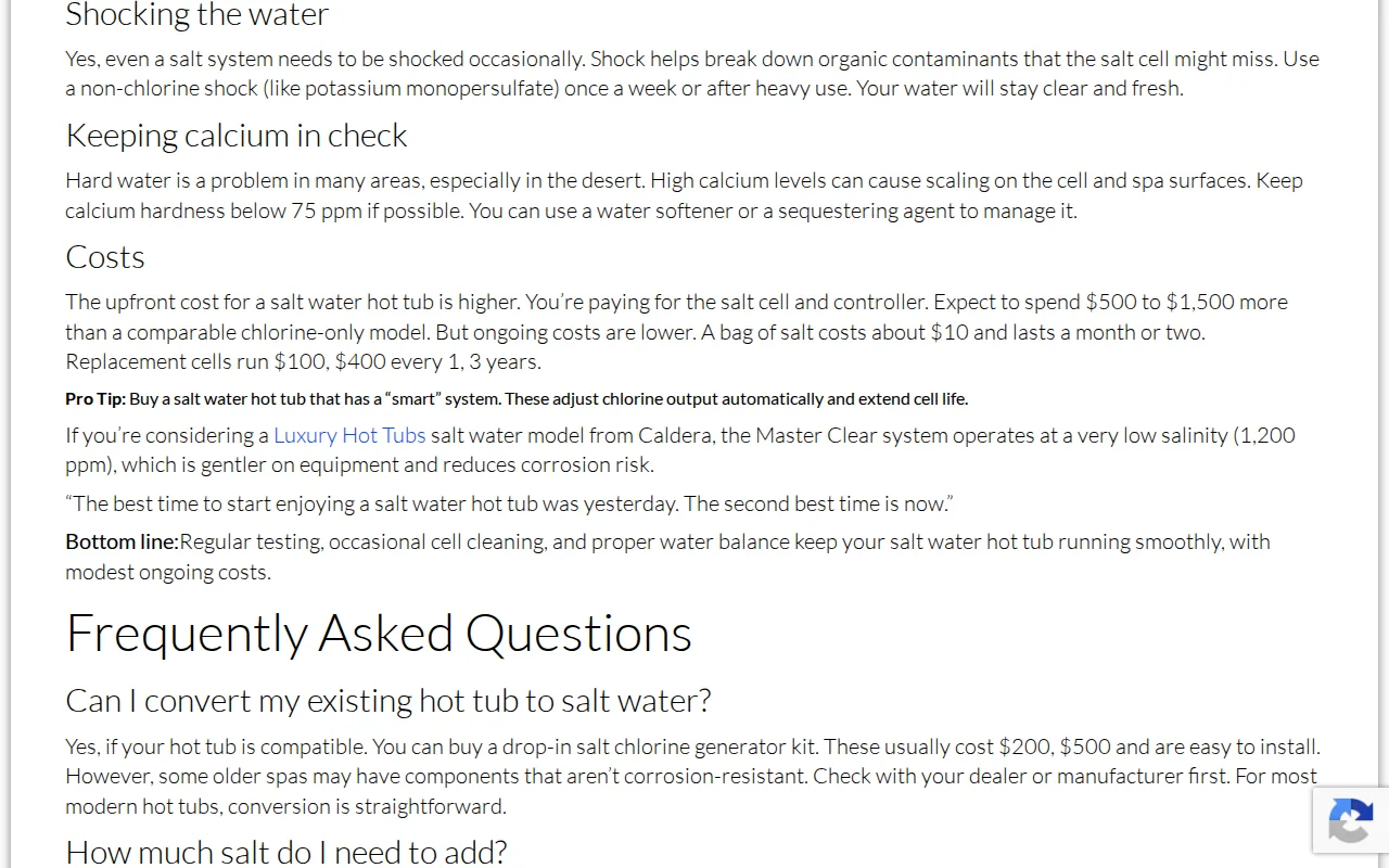 Luxury Hot Tubs: visual reference for 1. Luxury Hot Tubs , Premium Caldera Salt‑Water Spa