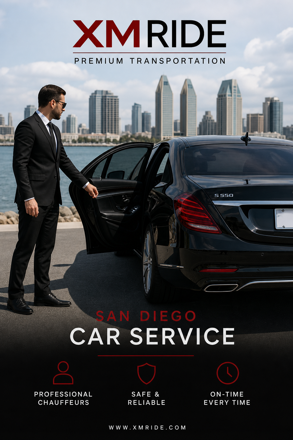 A photorealistic image related to san-diego-car-service. Alt: san-diego-car-service