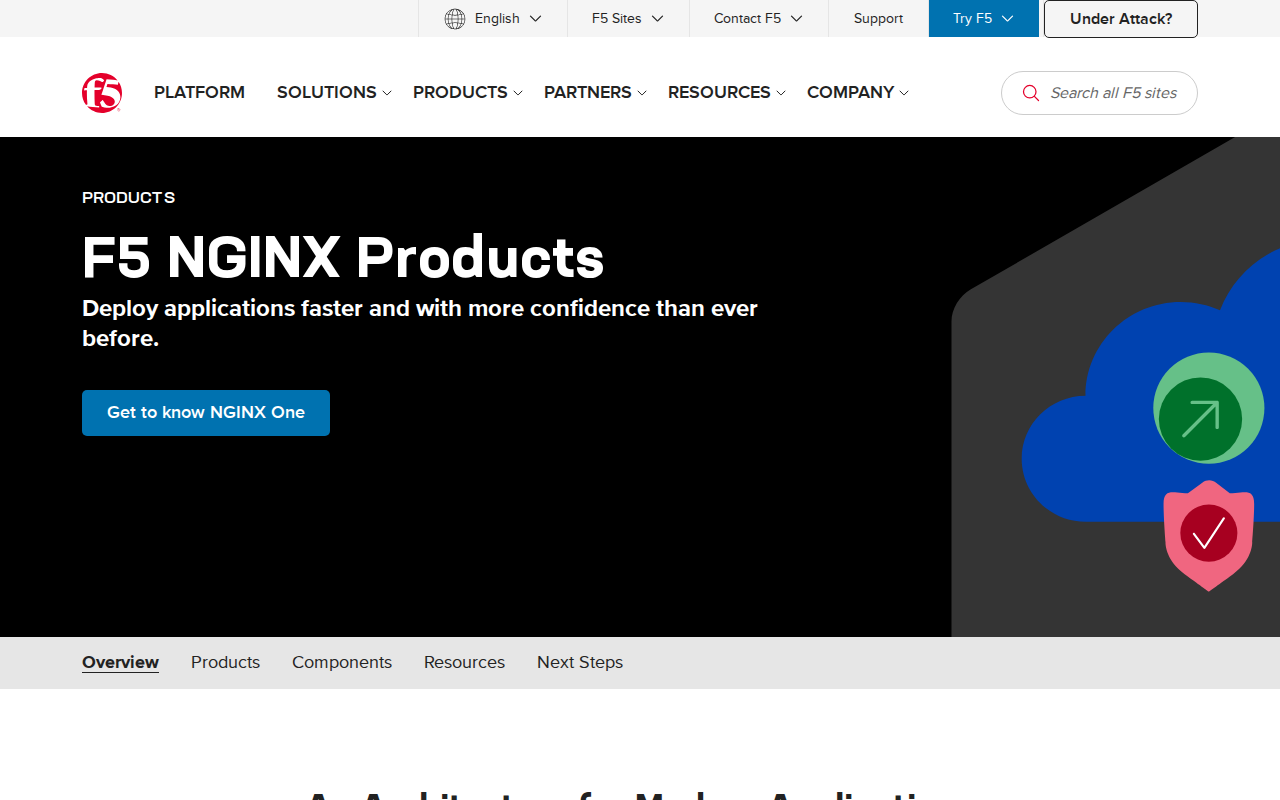 NGINX Plus product page screenshot