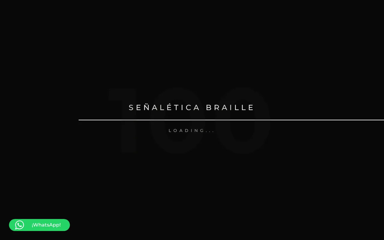 SEÑALETIC: visual reference for 2. SEÑALETIC , catálogo premium de señalética Braille para locales