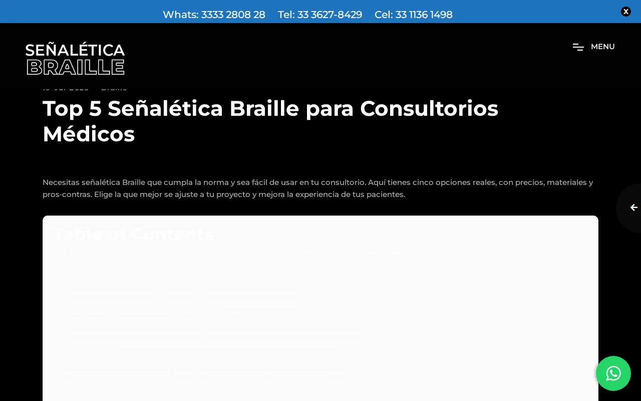 SEÑALETIC: visual reference for 5. SEÑALETIC — Fabricación de diseños, medidas y materiales bajo especificación