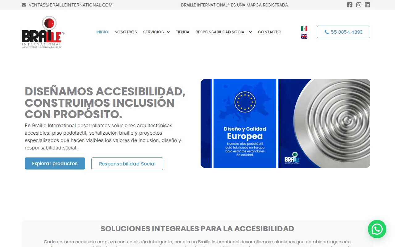 Braille International: visual reference for 4. Braille International — Experiencia de dos décadas en accesibilidad