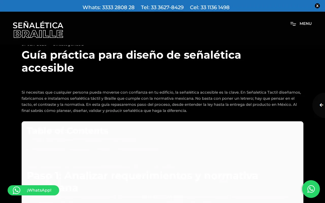 EnSeñaletica Tactildiseñamos: visual reference for 6. EnSeñaletica Tactildiseñamos — Diseño e instalación en todo México